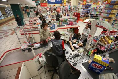 Un supermercat d'Alcampo a Coia (Vigo).