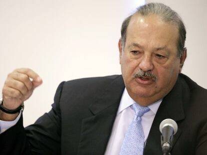 Carlos Slim, principal accionista de Am&eacute;rica M&oacute;vil. 