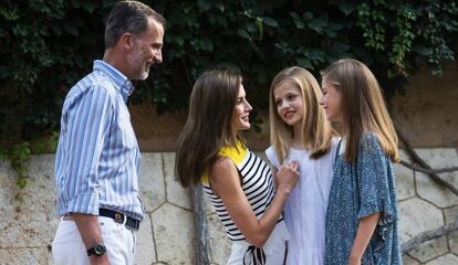 Felipe VI, doña Letizia, la princesa Leonor y la infanta Sofía.