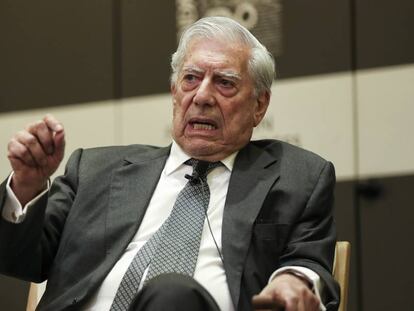 Vargas Llosa, al maig del 2018 a Madrid.