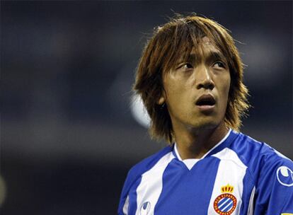 El jugador japonés del Espanyol Nakamura durante un partido de Liga.