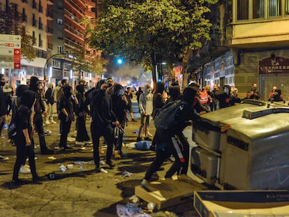 Disturbios en Girona en el tercer aniversario del referéndum ilegal del 1 de octubre del 2017.