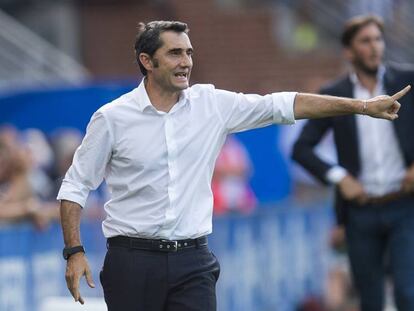 Valverde, en el estadio del Alavés.