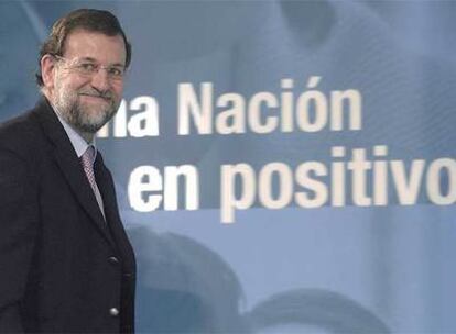 El líder del PP, Mariano Rajoy, ayer en Valladolid.