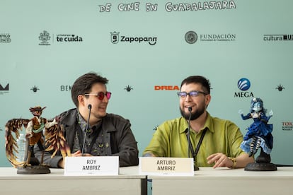 Coletiva de imprensa com Roy Ambríz e Arturo Ambríz, diretores do filme Soy Frankelda, exibido na gala de abertura do festival.
