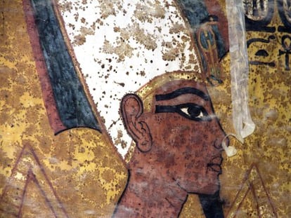 Un detalle de la r&eacute;plica de la tumba de Tutankam&oacute;n. 