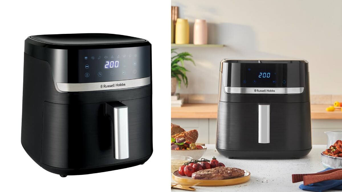 Freidora de aire sin aceite de gran capacidad, de Russell Hobbs.