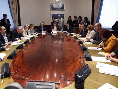 Firma de un pacto por la dependencia en el Congreso de los Diputados. 