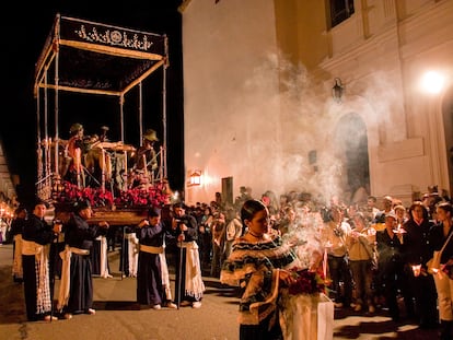 La procesión de Semana Santa en Popayán.