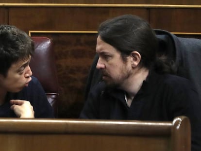 Pablo Iglesias, y el secretario político de la formación, Íñigo Errejón.