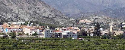 Vista general del municipio de Orxeta.