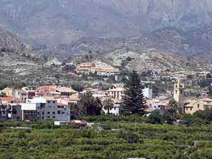 Vista general del municipio de Orxeta.