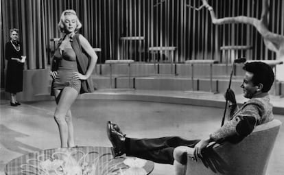 Marilyn Monroe, en la escena de Cómo casarse con un millonario.