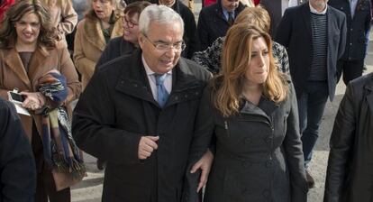 Susana D&iacute;az, y el alcade de Baeza, Leocadio Mar&iacute;n.