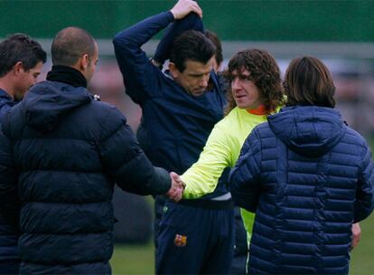 El capitán azulgrana regresa a los entrenamientos tras una pequeña molestia en la espalda