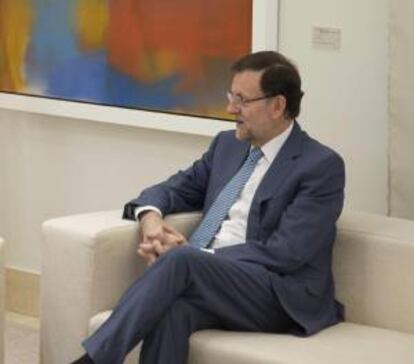 Fotografía facilitada por Presidencia del Gobierno del presidente del Ejecutivo, Mariano Rajo con motivo de su participación en el Foro Económico del Mediterráneo Occidental hoy en el Palacio de la Moncloa.