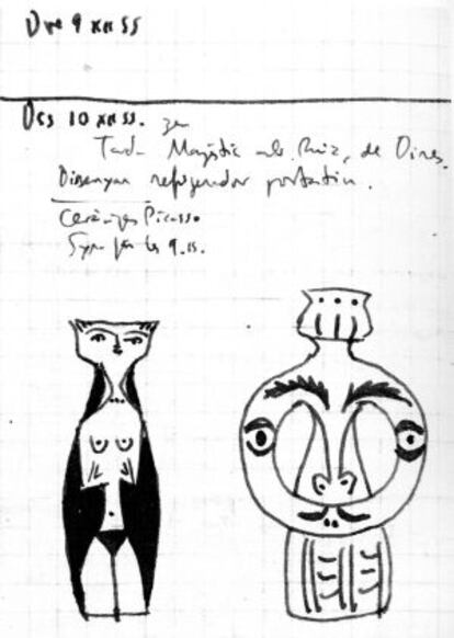 Reproduccions de ceràmiques de Picasso de les llibretes de Cirici Pellicer.