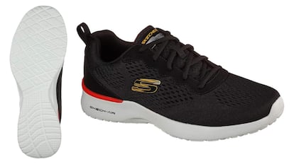 Estas zapatillas Skechers para hombre son cómodas y ligeras.