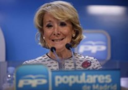 Esperanza Aguirre, presidenta del PP de Madrid