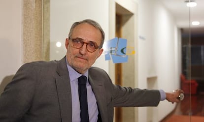 Antonio Dieter Moure, tras ser proclamado presidente de la patronal gallega.