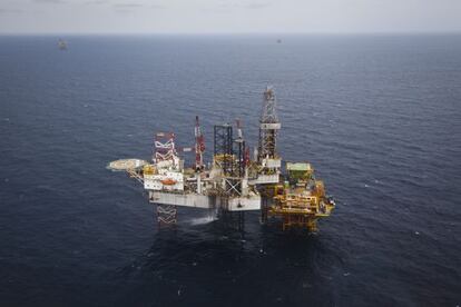 Una plataforma de Pemex en el Golfo de México.