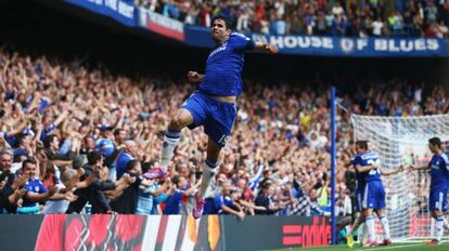 Diego Costa celebra su segundo gol. 