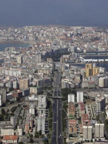 Perfil urbano de la ciudad de A Coruña