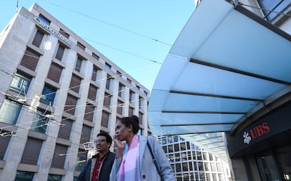 Edificios de Credit Suisse y UBS en Ginebra, Suiza, en una imagen tomada el 23 de marzo.