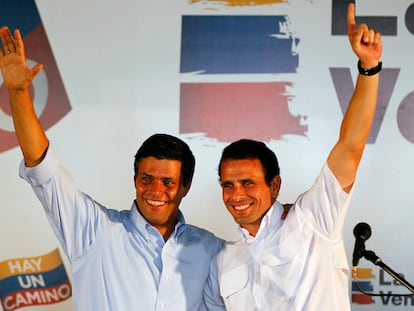 Leopoldo López junto a Henrique Capriles, en una imagen de enero de 2012.