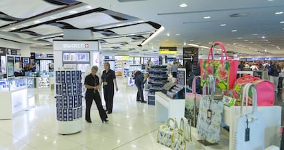 A duty-free shop at Madrid airport.