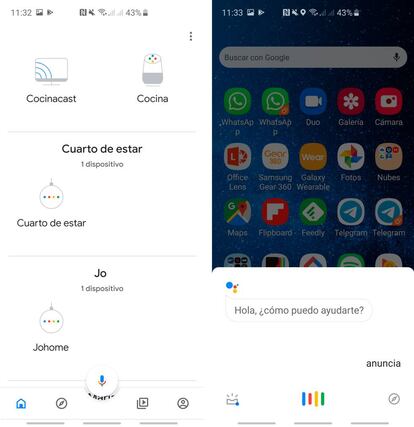 App Home y OK Google.