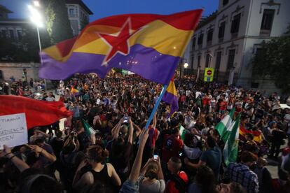 Manifestación republicana en Granada.