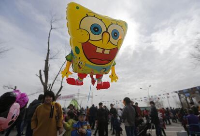 Ambiente durante la celebración del Navruz en Baikonur. Se trata de una antigua fiesta que se celebra en gran parte de Asia central y que marca el equinocio de primavera.