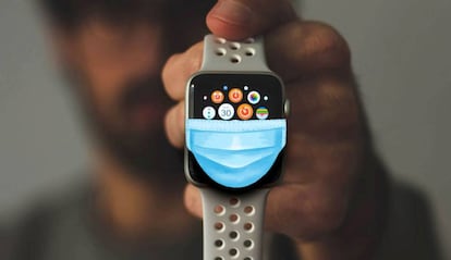 Usa el Apple Watch para desbloquear tu iPhone con Face ID.