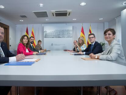 Última reunión de la mesa de diálogo, el pasado mes de julio en La Moncloa.