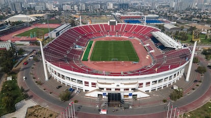 El Estadio Nacional Julio Martínez Prádanos, en Santiago, en abril de 2025.