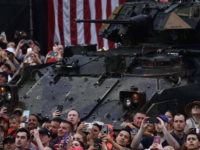 Asistentes al discurso de Trump del Día de la Independencia, el pasado jueves en Washington