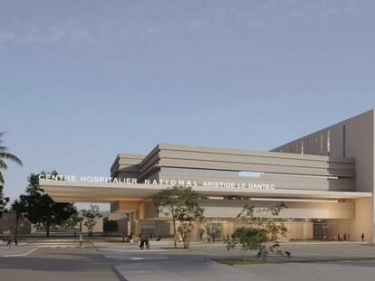 Diseño del Hospital Universitario Arístide Le Dantec, en Dakar (Senegal).