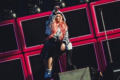 Avril Lavigne en un momento de su concierto de Mad Cool.