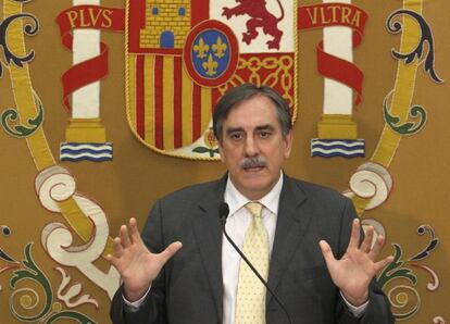 El ministro de Trabajo, Valeriano G&oacute;mez.