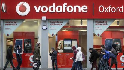 Tienda de Vodafone en Londres. 