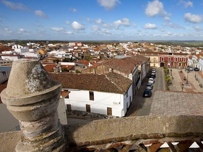 Vista panor&aacute;mica de Zah&iacute;nos (Badajoz).