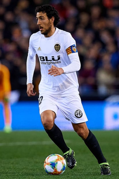 Dani Parejo, durante el partido de cuartos de Copa entre el Valencia y el Getafe.