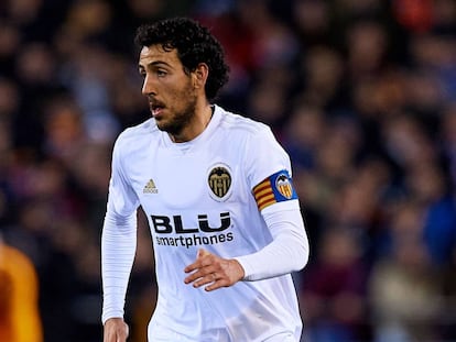 Dani Parejo, durante el partido de cuartos de Copa entre el Valencia y el Getafe.