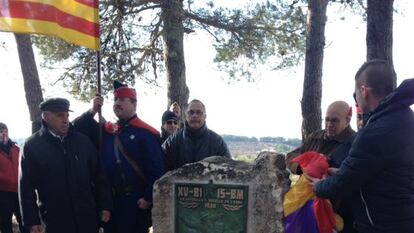Inauguración del monumento de la XV Brigada.