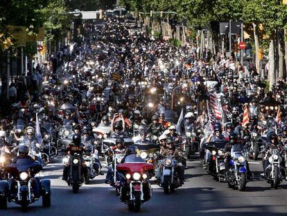 El rugido de las Harley-Davidson toma las calles de Barcelona