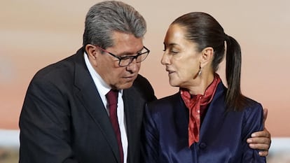 Ricardo Monreal y Claudia Sheinbaum, en una imagen de archivo de 2023.  