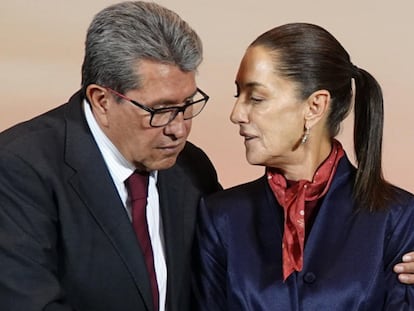 Ricardo Monreal y Claudia Sheinbaum, en una imagen de archivo de 2023.