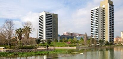 Residencial Isla Cielo en Barcelona, propiedad de Hispania Activos Inmobiliarios.