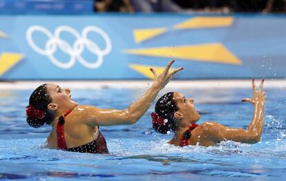 Andrea Fuentes y Ona Carbonell han obtenido la medalla de plata en la modalidad de dúos de natación sincronizada de los Juegos Olímpicos de Londres 2012